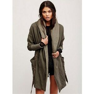 Olive green free people cardigan